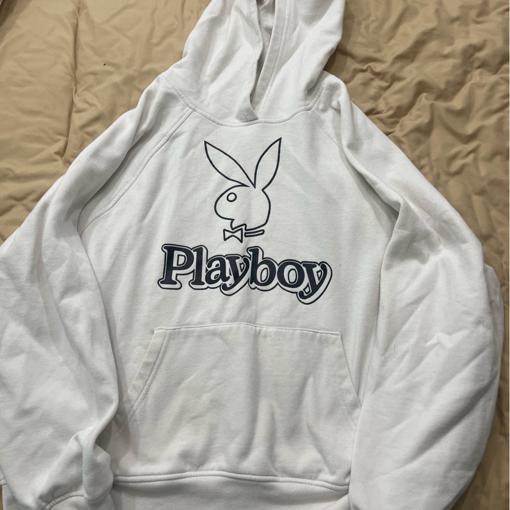white playboy hoodie